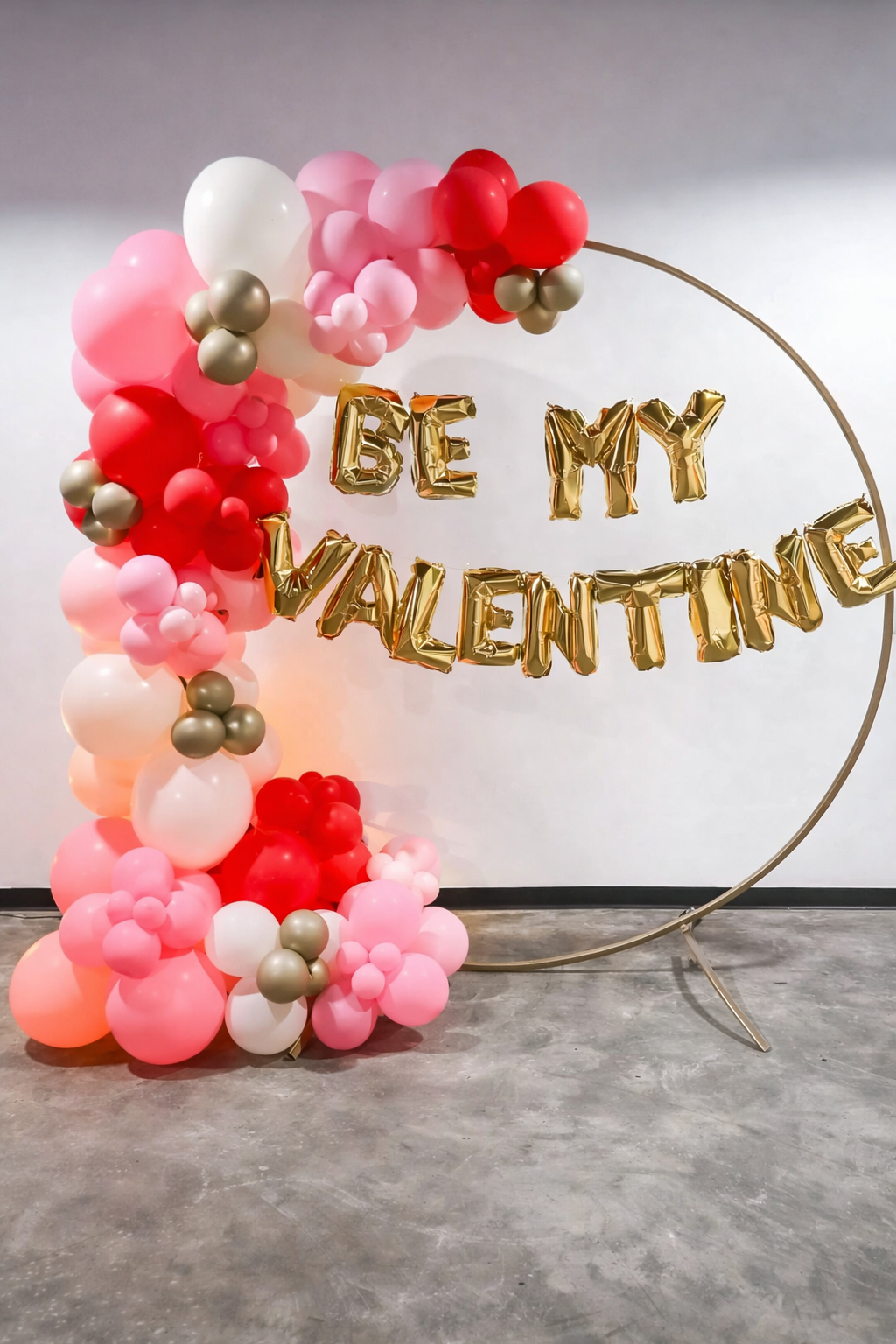 Be My Valentine Circular Balloon Setup